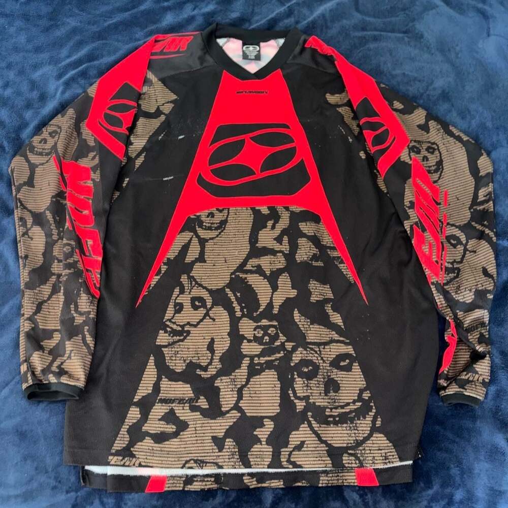 No Fear Skull Motocross Jersey XXL Black Red